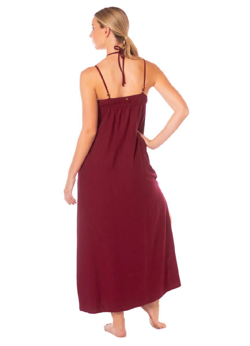 ROPA DE PLAYA VESTIDO LARGO CON AMARRES VICTORIA 9040