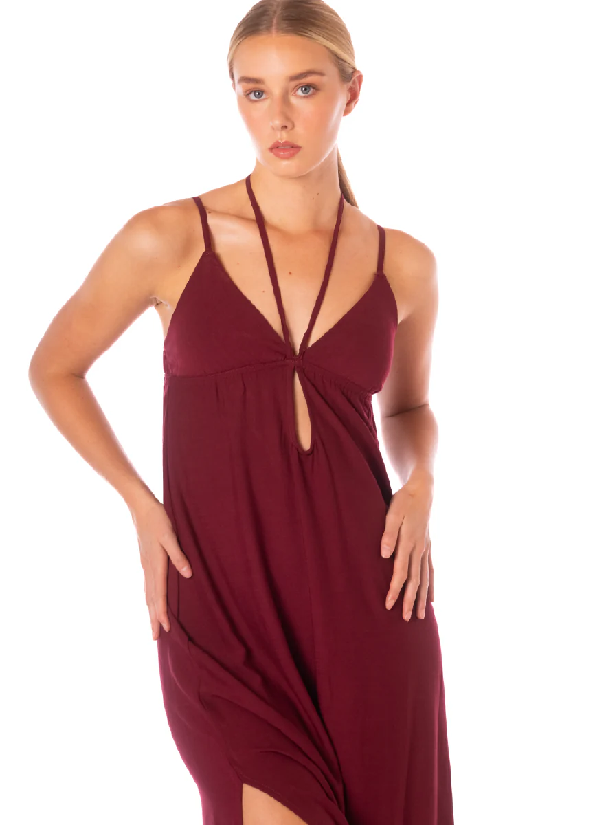 ROPA DE PLAYA VESTIDO LARGO CON AMARRES VICTORIA 9040