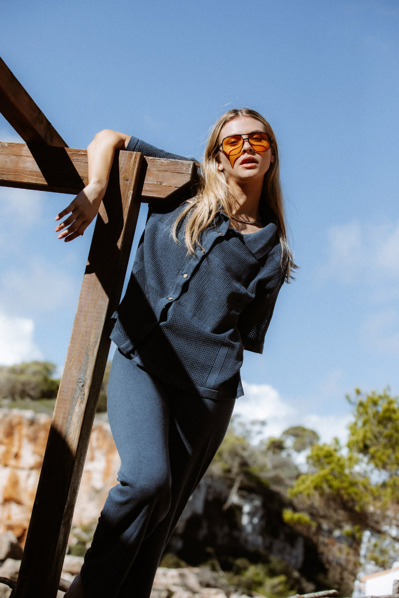 ROPA DE PLAYA PANTALON CORTE RECTO TEJIDO FILIPPA 9362