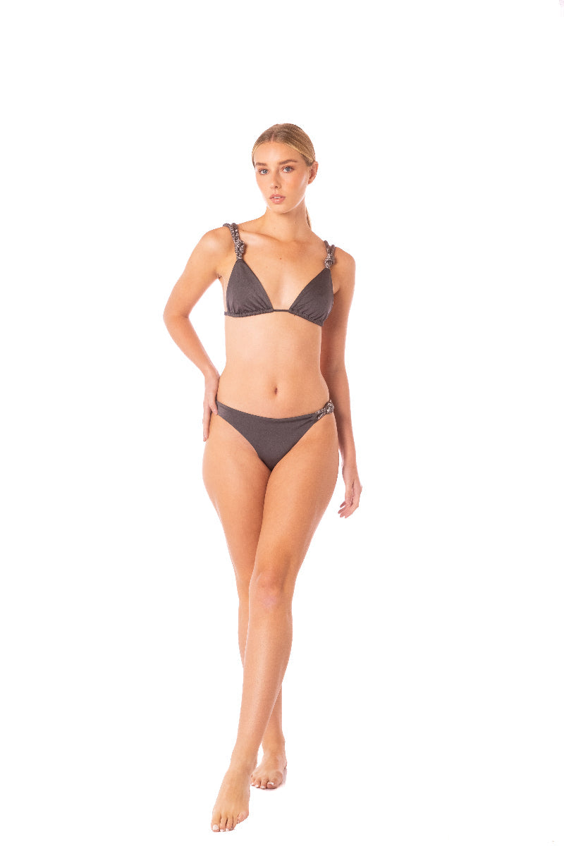 VESTIDO DE BAÑO BIKINI PANTY TELA BRILLANTE COCO 94084