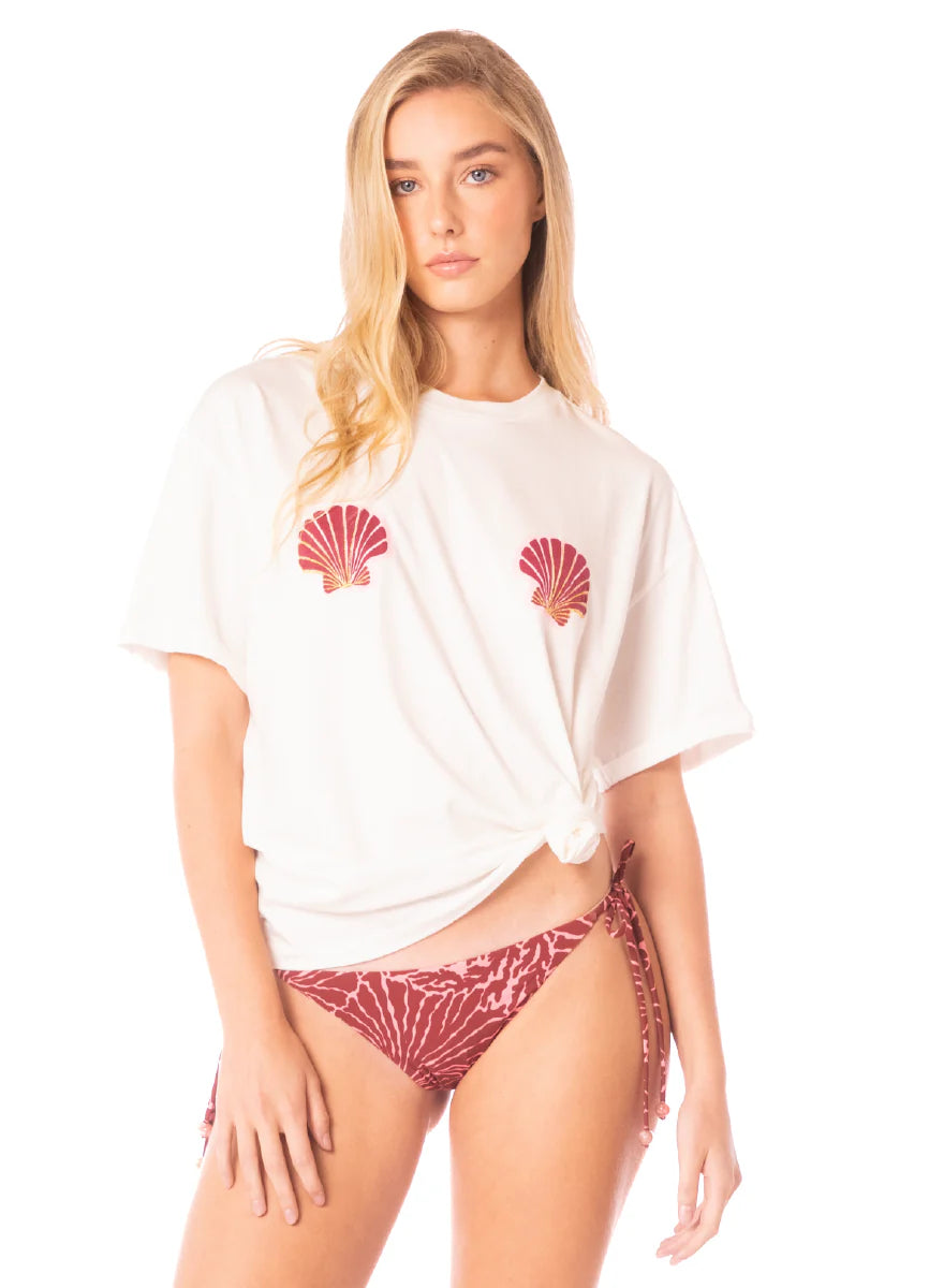 ROPA DE PLAYA CAMISETA CAMISA OVERSIZE BORDADO ALONDRA 9425
