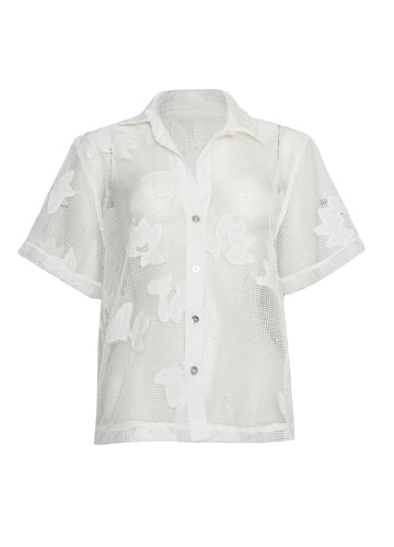 ROPA DE PLAYA CAMISA BLUSA MANGA CORTA LENA 9427