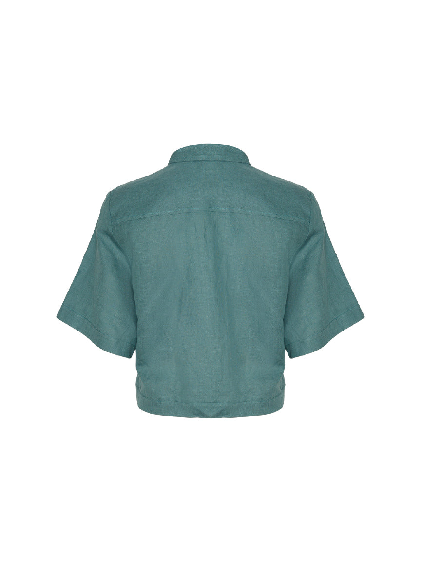 ROPA DE PLAYA CAMISA BLUSA MANGA CORTA KATYA 9437