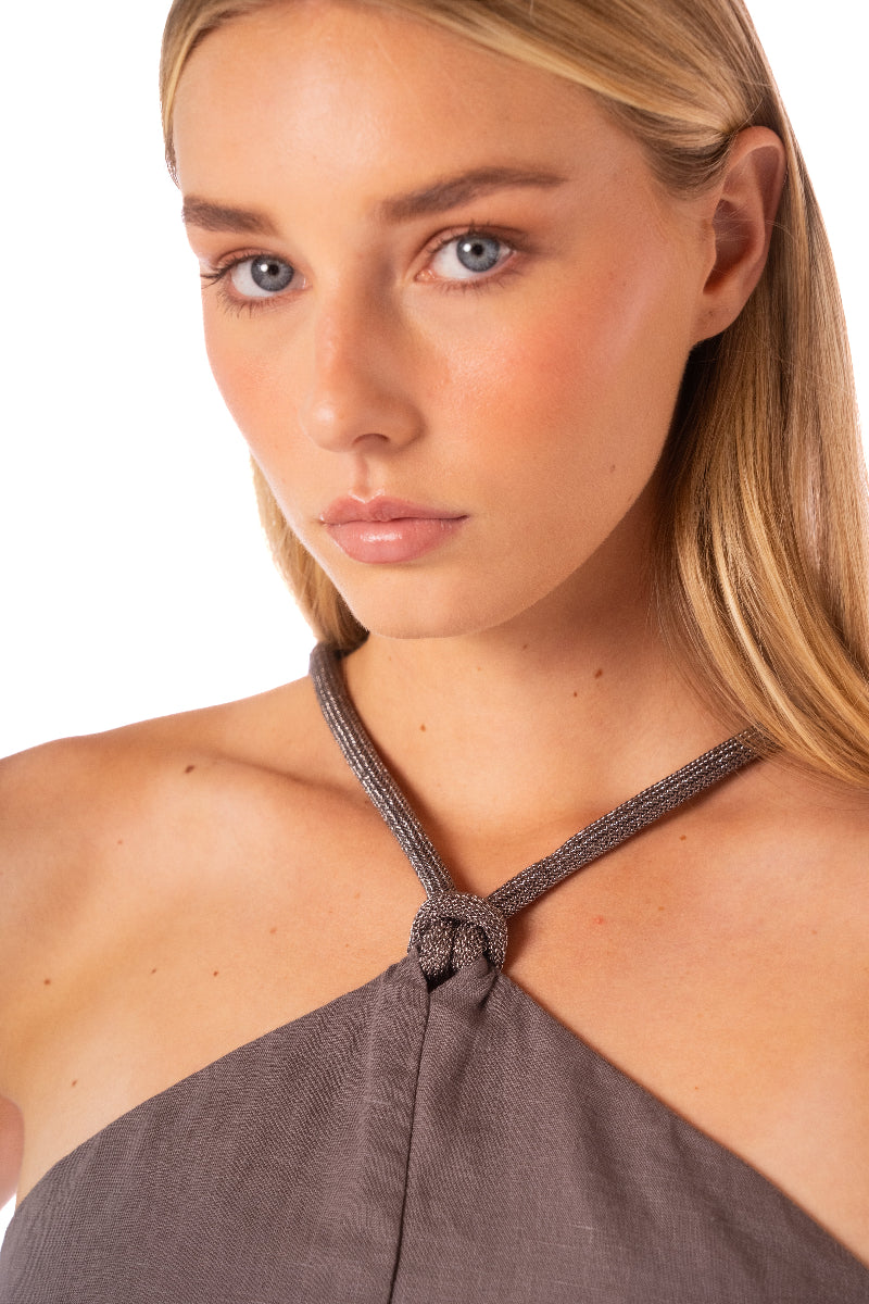 ROPA DE PLAYA VESTIDO LARGO CON AMARRES AMAL 9441