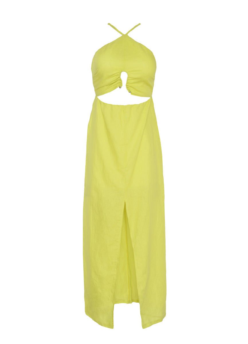 ROPA DE PLAYA VESTIDO LARGO EN LINO ALANA 9442