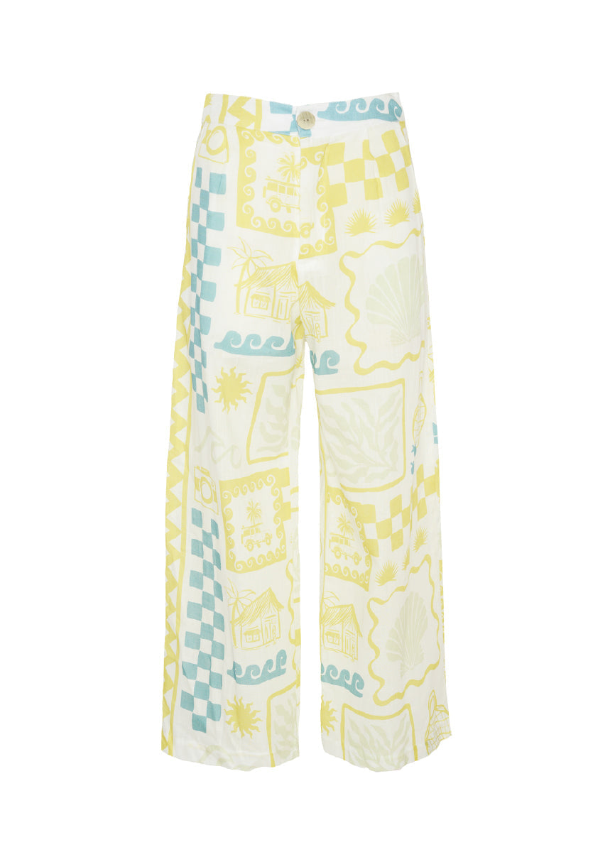 ROPA DE PLAYA PANTALON CON BOLSILLOS BOTA RECTA ZENDA 9447