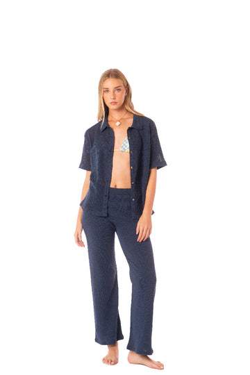 ROPA DE PLAYA PANTALON CORTE RECTO TEJIDO FILIPPA 9362