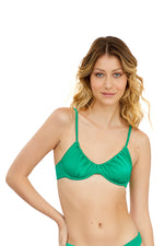 Load image into Gallery viewer, SOLID GREEN SHELLS PAULA TOP 89816