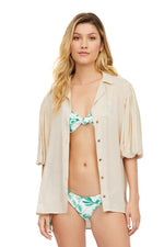Load image into Gallery viewer, SOLID GREEN SHELLS SALLY SHIRT 9028