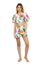 Load image into Gallery viewer, PRINT FIORE CRISTEL CROP TOP 9044
