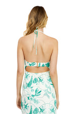 Load image into Gallery viewer, PRINT GREEN SHELLS TAYLOR DRESS 9020